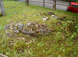 Felsblock aus Flyschsandstein