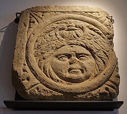 Reliefplatte Gorgo Medusa,Übergang 2. bis 3. Jh.