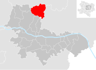 Lage der Gemeinde Großweikersdorf im Bezirk Tulln (anklickbare Karte)