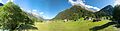 Gschnitztal bei Gasthaus Feuerstein Panorama nach Süden.