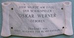 Oskar Werner – Gedenktafel