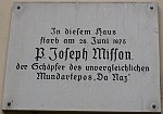 Joseph Misson – Gedenktafel