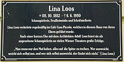 Lina Loos – Gedenktafel