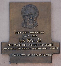 Ján Kollár – Gedenktafel