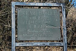 Karl Bacher (* 16. Februar 1884; † 8. Juli 1954) 48° 45′ 39″ N, 16° 36′ 46″ O