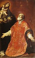 Der hl. Filippo Neri in Ekstase, 1614, Öl auf Leinwand, 180 × 110 cm, Santa Maria in Vallicella, Rom