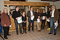 Verleihung Papierener Gustl 2014 v. l. n. r. Herbert Wilfinger, Andreas Prochaska, Gabriele Knittel, Helmut Grasser, Erwin Steinhauer, Helene Lang, Roman Braunhofer, Michael Stejskal