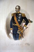 Vizeadmiral Hans Birch Dahlerup 1850 mit Stern und Schulterband eines Ritters I. Klasse