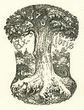 Hans Thoma, Exlibris für Hch. W., Zinkografie, monogrammiert