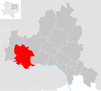 Lage der Gemeinde Hausleiten im Bezirk Korneuburg (anklickbare Karte)