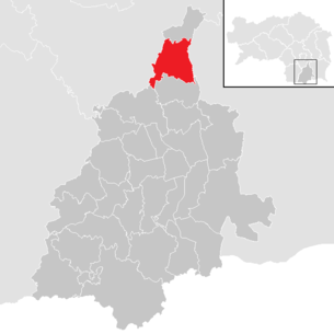 Lage der Gemeinde Heiligenkreuz am Waasen im Bezirk Leibnitz (anklickbare Karte)