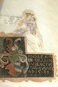 Das Wappen von Andreas II. von Graben in der Lienzer Benefiziatkirche St. Michael in einer Darstellung aus dem Jahre 1531.
