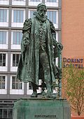 Denkmal für Carl Friedrich Petersen am Neuen Wall in Hamburg-Neustadt, errichtet 1892