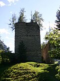 Die Hieburg vom einfachsten Zugang von Norden