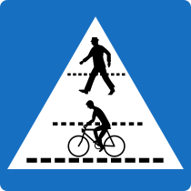 2c. „KENNZEICHNUNG EINES SCHUTZWEGS UND EINER RADFAHRER­ÜBERFAHRT“(aus Sicht des ankommenden Verkehrs: Radfahrer­überfahrt und Schutzweg)