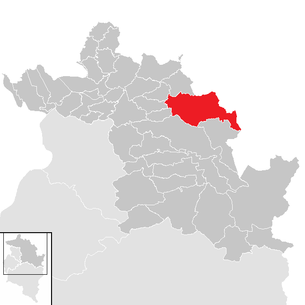 Lage der Gemeinde Hittisau im Bezirk Bregenz (anklickbare Karte)