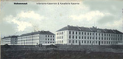 Kasernen in Hohenmauth (Gebäude 2015 noch existent)Koordinate 49° 56′ 57″ N, 16° 9′ 23″ O49.94916666666716.156388888889