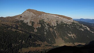 Südansicht: Hoher Ifen, vom Westlichen Ochsenhofer Kopf aus gesehen