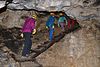 eine der Holzleitern in der Höhle