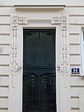 Secessionistisches Eingangstor zum Haus Hohlweggasse 14