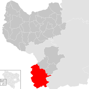 Lage der Gemeinde Hollenstein an der Ybbs im Bezirk Amstetten (anklickbare Karte)