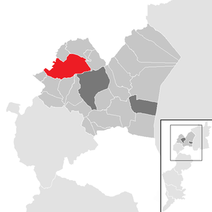Lage der Gemeinde Hornstein (Burgenland) im Bezirk Eisenstadt-Umgebung (anklickbare Karte)