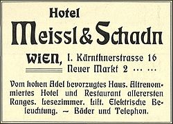 Werbung aus dem Jahre 1906.