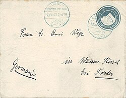 Brief des Teilnehmers der II. Ärztefahrt vom 20. November 1909, Dr. George Wege, aus Luxor (145 × 111 mm)