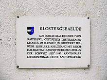 Informationstafel, Klostergebäude Wettingen