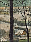 Blick zur Stadt an der Meeresbucht
