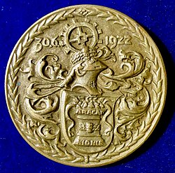 Johannes Reuchlin, die Rückseite der Medaille von 1922