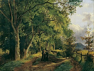 Weg auf den Mariahilfberg bei Gutenstein