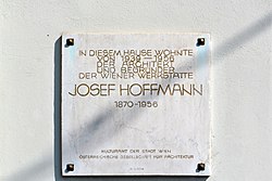 Josef Hoffmann – Gedenktafel