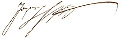 Josephs Unterschrift, 1787.