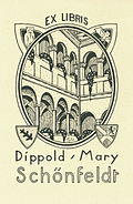 Joseph Sattler, Exlibris für Schönfeldt