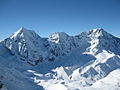 Königspitze, Zebrù und Ortler in den Ortler-Alpen