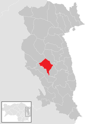Lage der Gemeinde Kaindorf (Steiermark) im Bezirk Hartberg-Fürstenfeld (anklickbare Karte)