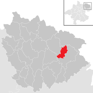 Lage der Gemeinde Kaltenberg (Oberösterreich) im Bezirk Freistadt (anklickbare Karte)