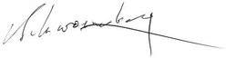 Unterschrift von Karel Schwarzenberg
