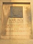 Karl Pick - Gedenktafel