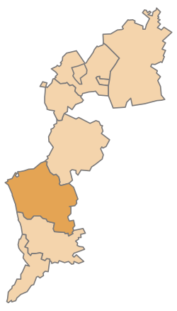 Lage des Bezirks Bezirk Oberwart im Bundesland Burgenland (anklickbare Karte)