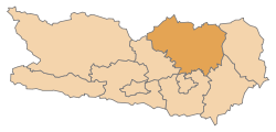 Lage des Bezirks Sankt Veit an der Glan im Bundesland Kärnten (anklickbare Karte)