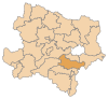 Lage des Bezirkes Baden in Niederösterreich