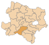 Lage des Bezirkes Lilienfeld in Niederösterreich