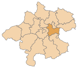 Lage des Bezirks Linz-Land im Bundesland Oberösterreich (anklickbare Karte)