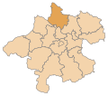 Lage des Bezirkes Rohrbach innerhalb Oberösterreichs