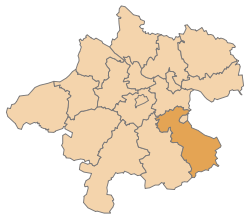 Lage des Bezirks Steyr-Land im Bundesland Oberösterreich (anklickbare Karte)