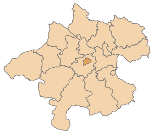 Lage des Bezirks Wels (Stadt) im Bundesland Oberösterreich (anklickbare Karte)