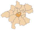 Lage des Bezirkes Wels-Land innerhalb Oberösterreichs