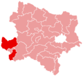Lage des Bezirkes Amstetten in Niederösterreich